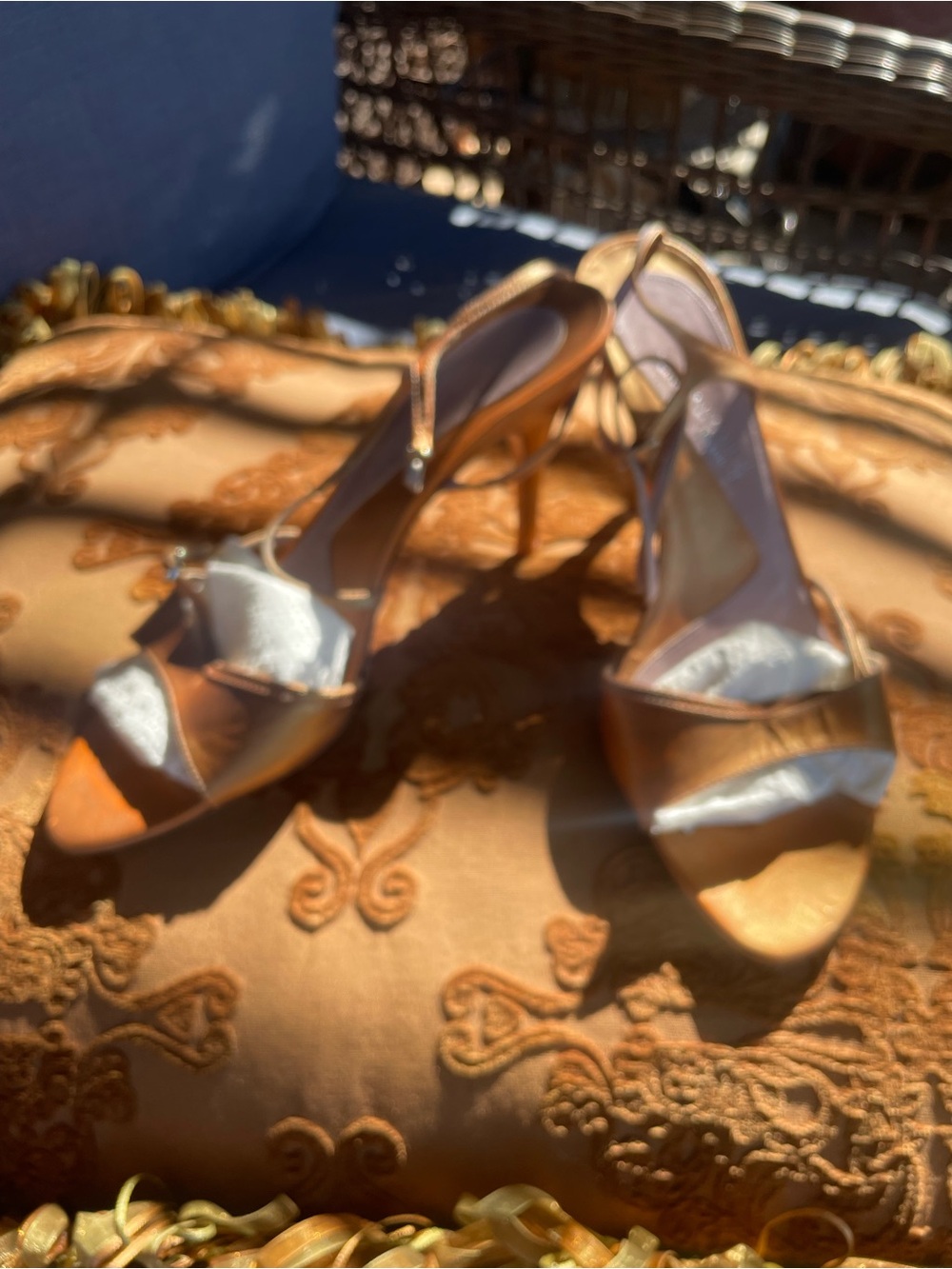 Kenneth Cole Metallic copper Strappy High Heel Sandals